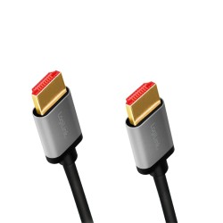 CABLU video LOGILINK, HDMI (T) la HDMI (T) 2.1 UHS, 2m, conectori auriti, rezolutie maxima 8K (7680 x 4320) la 60 Hz, aluminiu, 