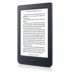 Kobo Nia e-Book Reader E Ink touchscreen 6 inch 1024 xxxx 758 8 GB 900 MHz/256 MB 1 x micro USB Greutate 0.172 kg Wireless Da Bl