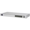 SWITCH. PoE Ubiquiti, port Gigabit x 16, SFP SFP x 2, managed, rackabil, carcasa metalica, "USW-16-POE-EU" (timbru verde 2 lei)