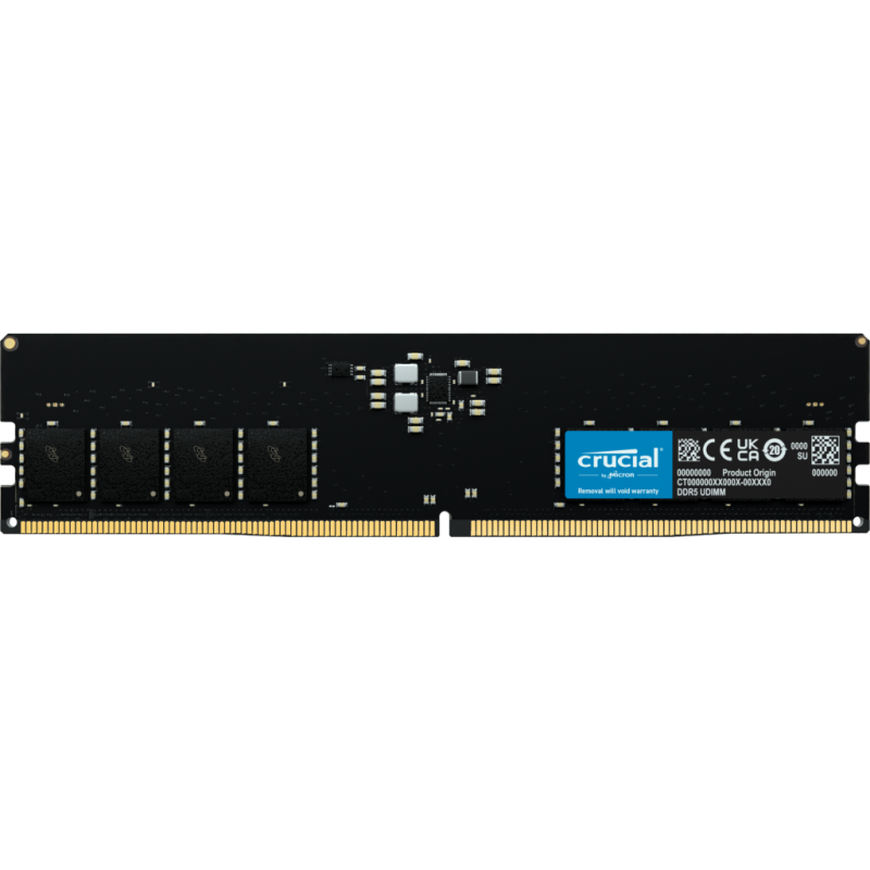 Memorie DDR Crucial DDR5 32 GB, frecventa 4800 MHz, 1 modul, radiator, "CT32G48C40U5"