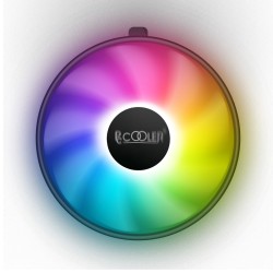 COOLER  PCCOOLER, skt. universal, racire cu aer, vent. 120 mm x 1, 1800 rpm, fixed LED RGB "E126M PRO" (timbru verde 0.8 lei)