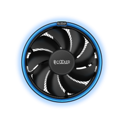 COOLER  PCCOOLER, skt. universal, racire cu aer, vent. 120 mm x 1, 1800 rpm, blue LED "E126M B" (timbru verde 0.8 lei)