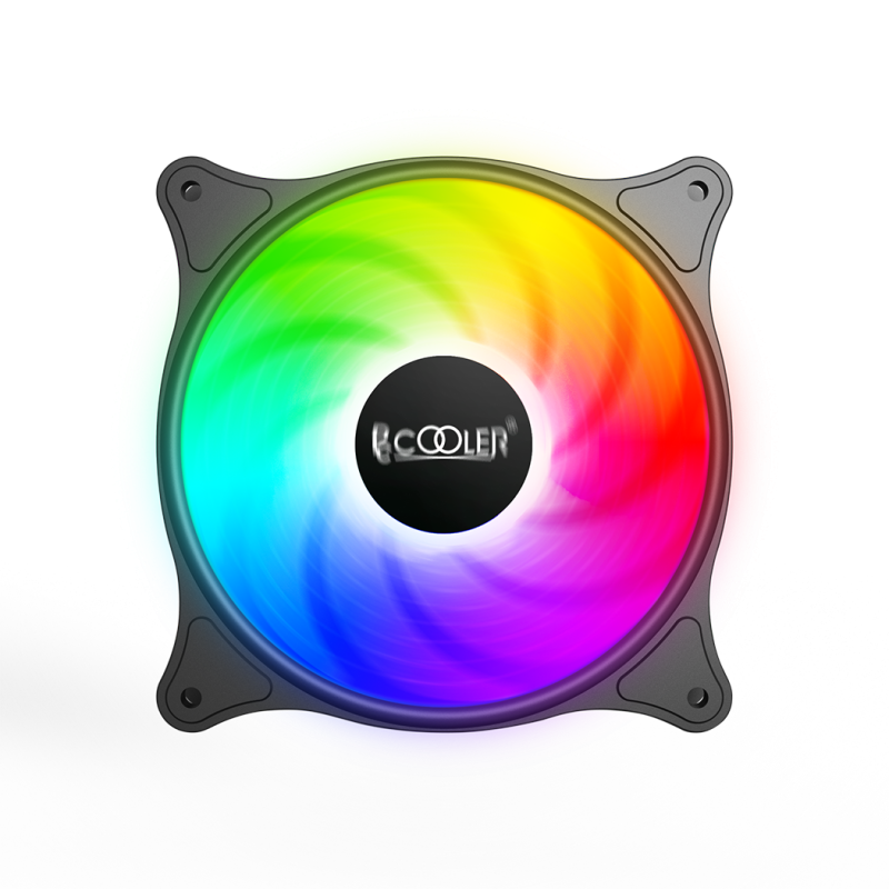 VENTILATOR PCCOOLER PC 120x120x25 mm, RGB LED fix, 3 PIN, Hydro Bearing, fixed LED RGB, 1 buc. in pachet "FX-120-3"