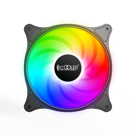VENTILATOR PCCOOLER PC 120x120x25 mm, RGB LED fix, 3 PIN, Hydro Bearing, fixed LED RGB, 1 buc. in pachet "FX-120-3"