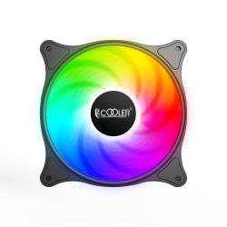 VENTILATOR PCCOOLER PC 120x120x25 mm, RGB LED fix, 3 PIN, Hydro Bearing, fixed LED RGB, 1 buc. in pachet "FX-120-3"