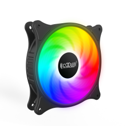 VENTILATOR PCCOOLER PC 120x120x25 mm, RGB LED fix, 3 PIN, Hydro Bearing, fixed LED RGB, 1 buc. in pachet "FX-120-3"