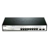SWITCH D-LINK SMART  8 porturi Gigabit + 2 sloturi SFP, carcasa metalica, rackabil, "DGS-1210-10" (timbru verde 2 lei)