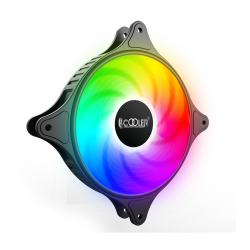 VENTILATOR PCCOOLER PC 120x120x25 mm, RGB LED fix, 3 PIN, Hydro Bearing, fixed LED RGB, 1 buc. in pachet "FX-120-3"