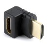 ADAPTOR video GEMBIRD, HDMI (T) la HDMI (M), unghi 270grade sus, conectori auriti, black, "A-HDMI270-FML" (timbru verde 0.08 lei