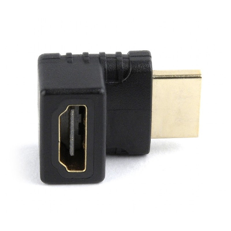 ADAPTOR video GEMBIRD, HDMI (T) la HDMI (M), unghi 270grade sus, conectori auriti, black, "A-HDMI270-FML" (timbru verde 0.08 lei