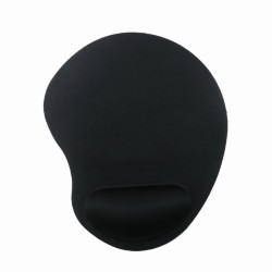 MousePAD GEMBIRD, cauciuc si material textil, 240 x 200 x 4 mm, suport ergonomic, negru, "MP-ERGO-01"