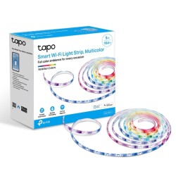 BANDA LED TP-Link  RGBIC,  Wi-Fi 2.4 Ghz incorporat, consum 20.5W, banda 5m, control prin aplicatia Tapo, comenzi vocale "Tapo L