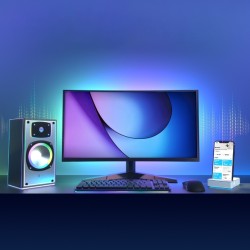BANDA LED TP-Link Multicolora,  Wi-Fi 2.4 Ghz incorporat, consum 20.5W, banda 5m, control prin aplicatia Tapo, comenzi vocale "T