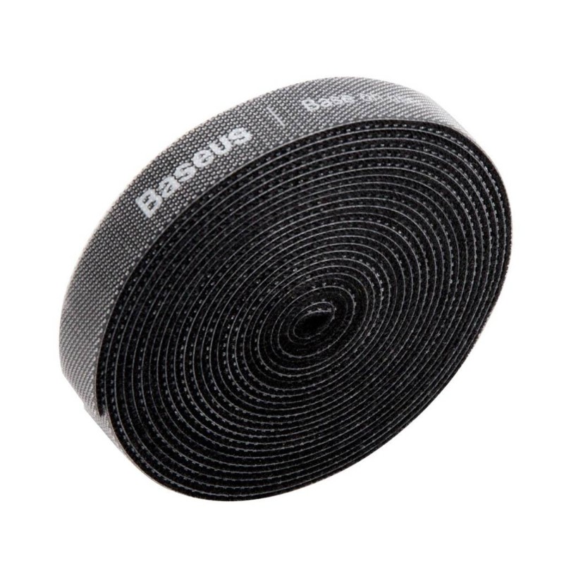 ORGANIZATOR cabluri tip Velcro Baseus Colourful Circle, 3m, negru "ACMGT-F01" - 6953156293496