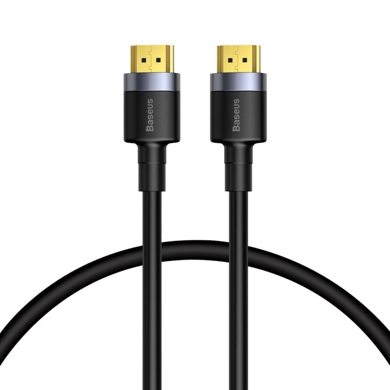 CABLU video Baseus Cafule, HDMI (T) la HDMI (T), rezolutie maxima 4K UHD (3840 x 2160) la 60 Hz, conectori auriti, 1m, negru "CA