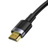CABLU video Baseus Cafule, HDMI (T) la HDMI (T), rezolutie maxima 4K UHD (3840 x 2160) la 60 Hz, conectori auriti, 1m, negru "CA