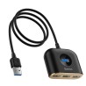 HUB extern Baseus Square, porturi USB: USB 3.0 x 1 + USB 2.0 x 3, conectare prin USB 3.0, lungime 1 m, negru, "CAHUB-AY01" (timb