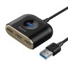 HUB extern Baseus Square, porturi USB: USB 3.0 x 1 + USB 2.0 x 3, conectare prin USB 3.0, lungime 1 m, negru, "CAHUB-AY01" (timb