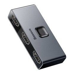 SWITCH video Baseus Matrix, HDMI bidirectional - 2x HDMI 4K / 30 Hz, gri "CAHUB-BC0G" (timbru verde 0.8 lei) - 6953156219700