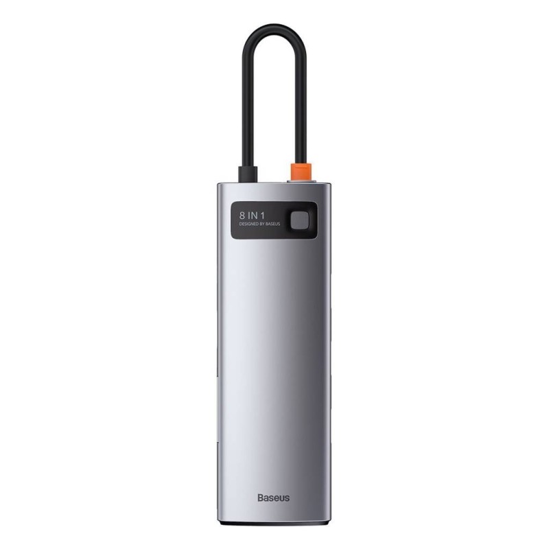DOCKING Station Baseus Metal Gleam,conec USB-C,USB 3.0x3,SDx1,microSDx1,RJ-45 Gigabit LANx1,USB-Cx1 PD 100W 5V/9V/14.5/20V 5A (M