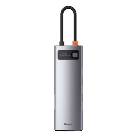 DOCKING Station Baseus Metal Gleam,conec USB-C,USB 3.0x3,SDx1,microSDx1,RJ-45 Gigabit LANx1,USB-Cx1 PD 100W 5V/9V/14.5/20V 5A (M
