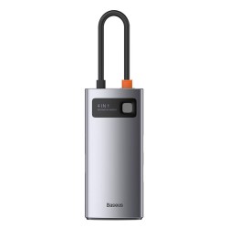 DOCKING Station Baseus Metal Gleam,conectare PC USB-C, USB 3.0x1|USB 2.0x1|USB Type C x 1 PD 100W 5V/9V/ 4.5V/20V 5A (Max) | HDM