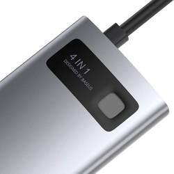DOCKING Station Baseus Metal Gleam,conectare PC USB-C, USB 3.0x1|USB 2.0x1|USB Type C x 1 PD 100W 5V/9V/ 4.5V/20V 5A (Max) | HDM