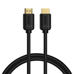 CABLU video Baseus HD Series, HDMI (T) la HDMI (T), rezolutie maxima 4K UHD (3840 x 2160) la 60 Hz, conectori auriti, 2m, negru 