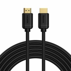CABLU video Baseus HD Series, HDMI (T) la HDMI (T), rezolutie maxima 4K UHD (3840 x 2160) la 30 Hz, conectori auriti, 5m, negru 
