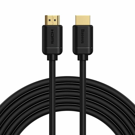 CABLU video Baseus HD Series, HDMI (T) la HDMI (T), rezolutie maxima 4K UHD (3840 x 2160) la 30 Hz, conectori auriti, 5m, negru 