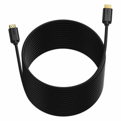 CABLU video Baseus HD Series, HDMI (T) la HDMI (T), rezolutie maxima 4K UHD (3840 x 2160) la 30 Hz, conectori auriti, 5m, negru 