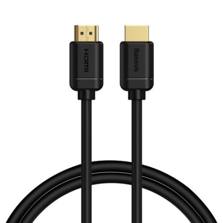 CABLU video Baseus HD Series, HDMI (T) la HDMI (T), rezolutie maxima 4K UHD (3840 x 2160) la 30 Hz, conectori auriti, 8m, negru 