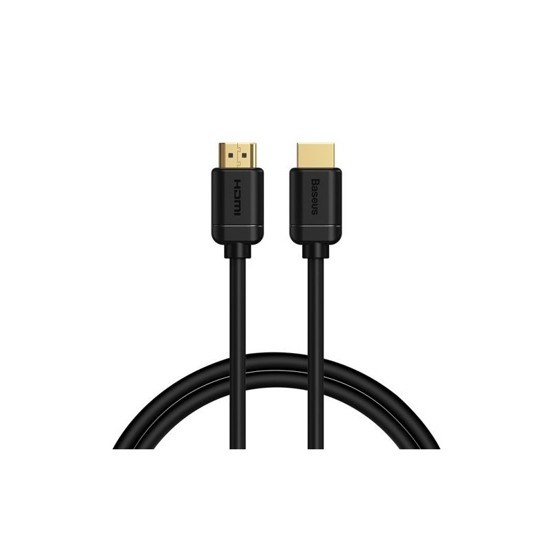 CABLU video Baseus HD Series, HDMI (T) la HDMI (T), rezolutie maxima 4K UHD (3840 x 2160) la 30 Hz, conectori auriti, 8m, negru 