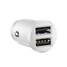 INCARCATOR auto Baseus Grain, 2 x USB Output 5V/3.1A, 15W total ambele porturi, pt. bricheta auto, alb "CCALL-ML02" (timbru verd
