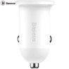 INCARCATOR auto Baseus Grain Pro, 2 x USB Output 5V/4.8A 24W total ambele porturi, pt. bricheta auto, alb "CCALLP-02" (timbru ve