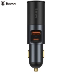 INCARCATOR auto Baseus Share Together,1 x USB Output 5V/3A,1 x USB Type-C max 5V/3A si 1 x bricheta auto 60W,total output 120W, 