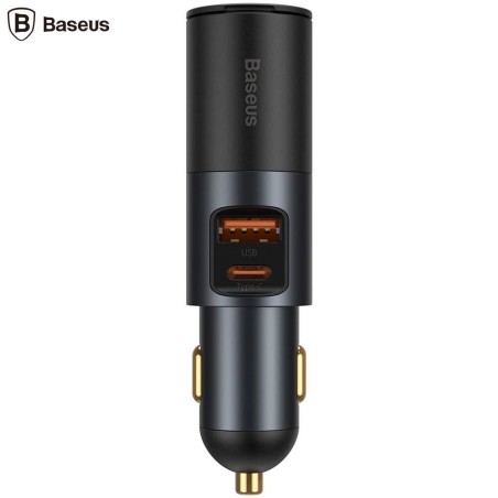 INCARCATOR auto Baseus Share Together,1 x USB Output 5V/3A,1 x USB Type-C max 5V/3A si 1 x bricheta auto 60W,total output 120W, 