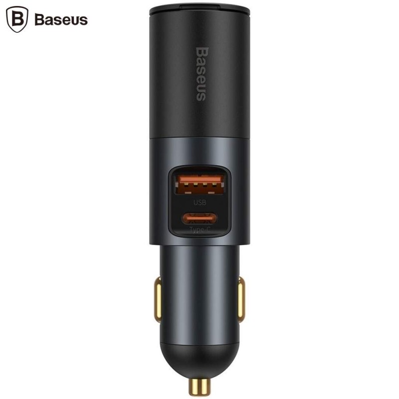 INCARCATOR auto Baseus Share Together,1 x USB Output 5V/3A,1 x USB Type-C max 5V/3A si 1 x bricheta auto 60W,total output 120W, 