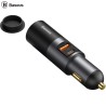INCARCATOR auto Baseus Share Together,1 x USB Output 5V/3A,1 x USB Type-C max 5V/3A si 1 x bricheta auto 60W,total output 120W, 