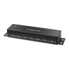 HUB extern LOGILINK, porturi USB: USB 2.0 x 7, conectare prin USB 2.0, metal, negru, "UA0148" (timbru verde 0.8 lei)