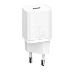 INCARCATOR retea Baseus Super Si, Quick Charge 20W, 1 x USB Type-C 5V/3A, alb "CCSUP-B02" (timbru verde 0.18 lei) - 695315623000