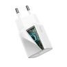 INCARCATOR retea Baseus Super Si, Quick Charge 20W, 1 x USB Type-C 5V/3A, alb "CCSUP-B02" (timbru verde 0.18 lei) - 695315623000