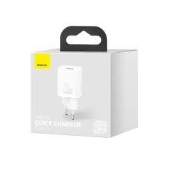 INCARCATOR retea Baseus Super Si, Quick Charge 20W, 1 x USB Type-C 5V/3A, alb "CCSUP-B02" (timbru verde 0.18 lei) - 695315623000