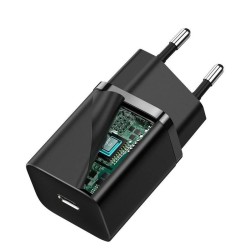 INCARCATOR retea Baseus Super Si, Quick Charge 30W, 1 x USB Type-C 5V/3A, negru "CCSUP-J01" (timbru verde 0.18 lei) - 6953156205