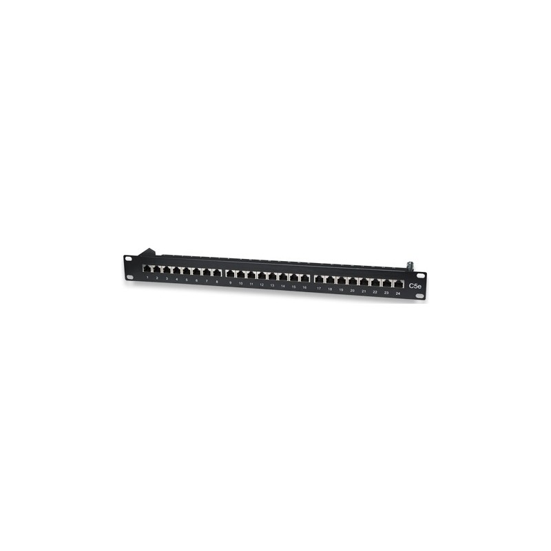 PATCH PANEL INTELLINET 24 porturi, FTP, Cat5e ecranat, 1U pentru rack 19" "513487"