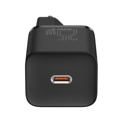 INCARCATOR retea Baseus Super Si, Quick Charge 25W, 1 x USB Type-C 5V/3A max, include cablu USB Type-C la USB Type-C 1m, negru "