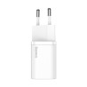 INCARCATOR retea Baseus Super Si, Quick Charge 25W, 1 x USB Type-C 5V/3A max, include cablu USB Type-C la USB Type-C 1m, alb "TZ