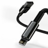 CABLU alimentare si date Baseus Tungsten Gold, Fast Charging Data Cable pt. smartphone,USB la Lightning 2.4A,braided, 1m,reziste