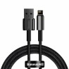 CABLU alimentare si date Baseus Tungsten Gold, Fast Charging Data Cable pt. smartphone,USB la Lightning 2.4A,braided, 1m,reziste
