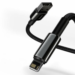 CABLU alimentare si date Baseus Tungsten Gold, Fast Charging Data Cable pt. smartphone,USB la Lightning 2.4A,braided, 1m,reziste